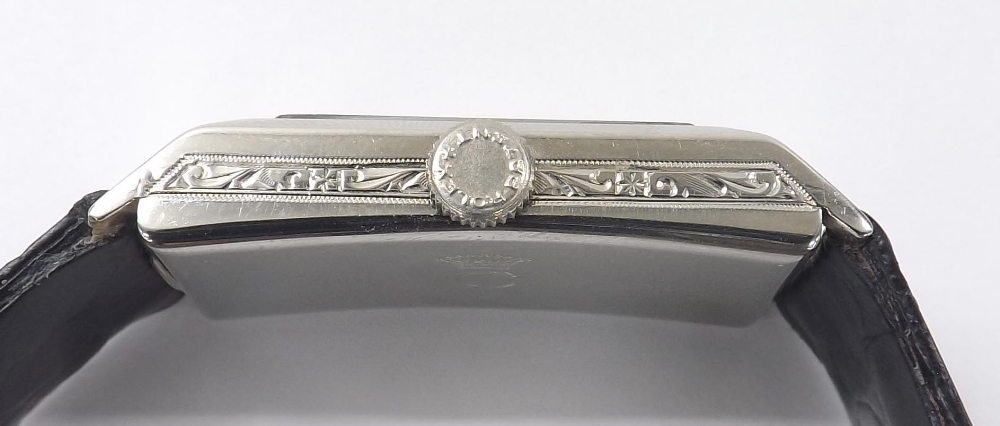 Rare Rolex Prince 14k white gold wristwatch, ref. 1343A, circa 1935, serial no. 67xxx, rectangular - Image 11 of 14