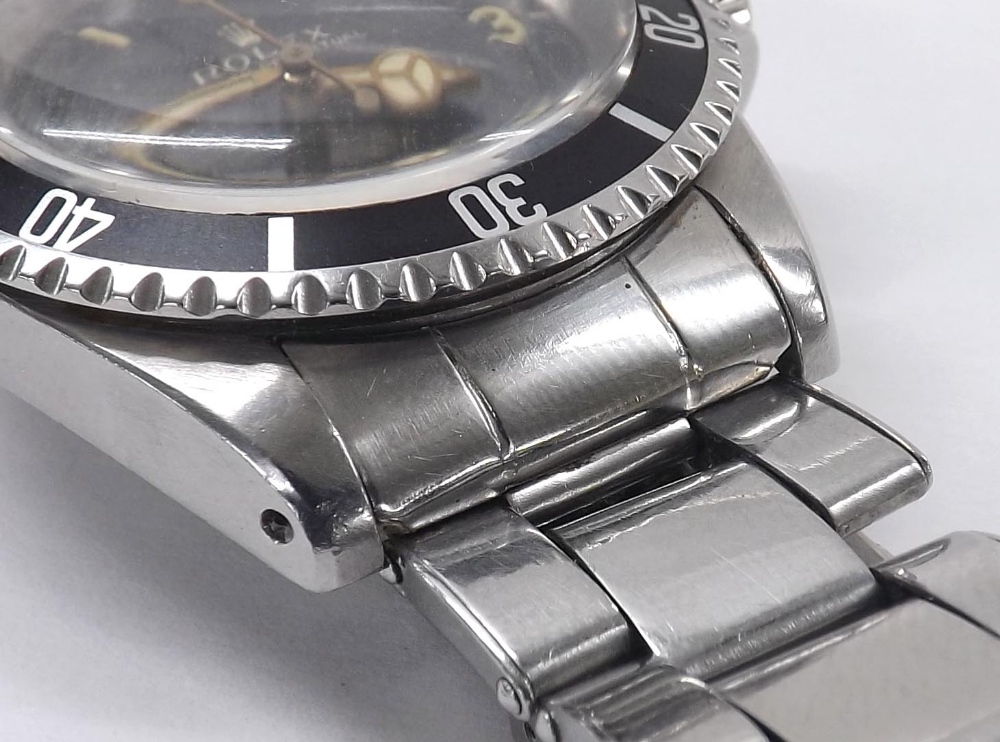Rare and fine Rolex Oyster Perpetual Submariner stainless steel gentleman's wristwatch with the 3- - Image 14 of 26