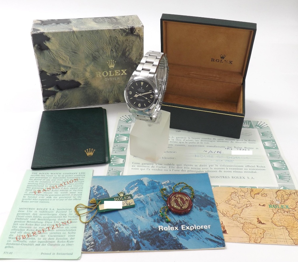Rolex Oyster Perpetual Explorer stainless steel gentleman's bracelet watch, ref. 1016, circa 1983, - Image 15 of 17