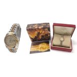 Rolex Oyster Perpetual Datejust gold and stainless steel lady's bracelet watch, ref. 69173, circa