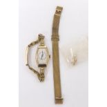 Rolex 9ct lady's wristwatch, import hallmarks for Glasgow 1930, signed silvered dial, Prima timed