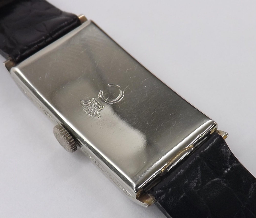 Rare Rolex Prince 14k white gold wristwatch, ref. 1343A, circa 1935, serial no. 67xxx, rectangular - Image 4 of 14