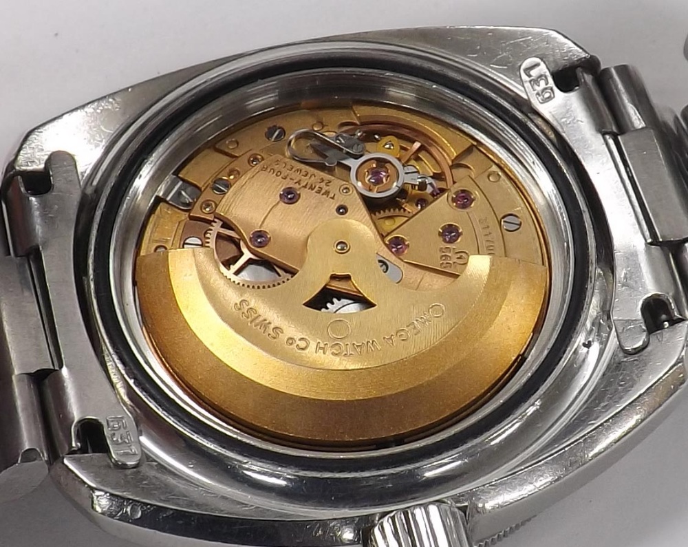 Rare Omega Seamaster 200 'Banana' automatic chronograph stainless steel gentleman's bracelet - Image 3 of 5