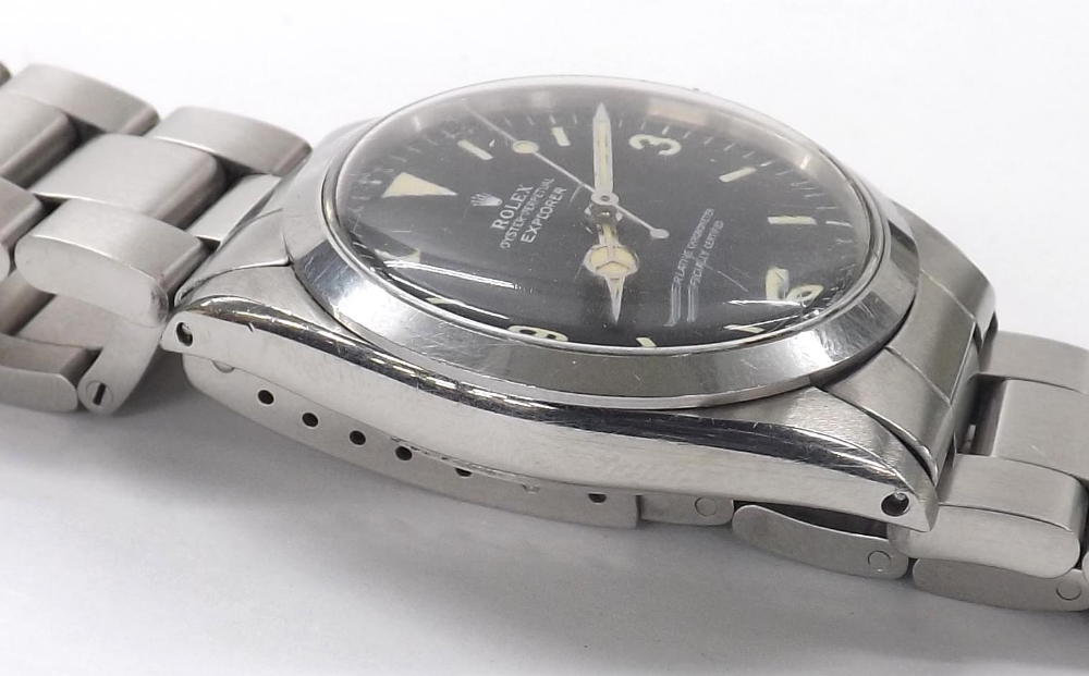 Rolex Oyster Perpetual Explorer stainless steel gentleman's bracelet watch, ref. 1016, circa 1983, - Image 11 of 17