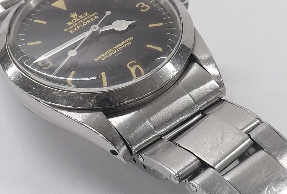 Rare Rolex Oyster Perpetual Explorer Underline stainless steel gentleman's bracelet watch, ref. - Image 12 of 16