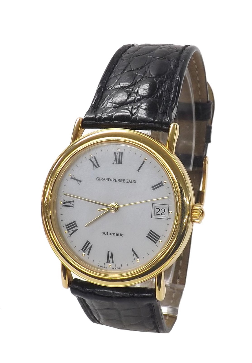 Girard-Perregaux automatic 18ct gentleman's wristwatch, ref. 4799, white dial with Roman numerals, - Image 2 of 5