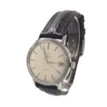 Omega De Ville stainless steel gentleman's wristwatch, ref. 136.018, silvered dial with baton