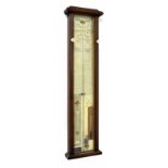 Admiral Fitzroy barometer, within a walnut glazed case, 37" high