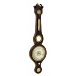 Mahogany five glass boxwood banded banjo barometer in need of restoration