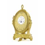 Interesting strut clock in the manner of Thomas Cole, the movement with a perpetual calendar and