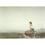 After Sir William Russell Flint, PRA.,PRWS.,RSW.,ROI.,RI., (1880-1969) - 'Esperanza' signed artist's