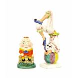 Royal Doulton figure - Tumbling, HN3283, 9.25" high; Royal Doulton figure - Humpty Dumpty from the