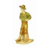 Royal Worcester figure - The Yankee, from the Peoples of the World Series, modelled by James Hadley,