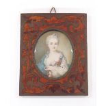 After Jean Honore Fragonard (20th century) - Portrait miniature of Madame Lenoirmont D'Etoiles