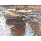 Walter John James RBA., RE., (1869-1932) - 'Running Water', signed and dated 1905, also inscribed on