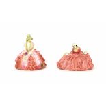 Two Royal Doulton miniature figures - Polly Peachum, M21; Chloe, M9, 2" and 2.75" high