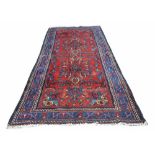 Antique Persian Turkish carpet, 115" x 50" approx