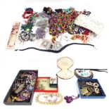 Large quantity of assorted costume jewellery etc