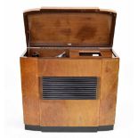 R.G.D late 1940s Radiogram cabinet, walnut veneered, 31" high, 34.5" wide, 16.5" deep