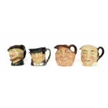 Four Royal Doulton character jugs to include Robin Hood, Tony Weller, Farmer John and John