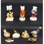 Beswick - Rupert and His Friends figures to include Algy Pug, Rupert The Bear and Pong Ping, each