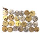 Quantity of lever pocket watch movements for repair to include Astral, H Samuel, Criterion, Buren,