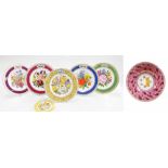 Royal Doulton - five 1997 Chelsea Flower Show plates designed by Kathy Pickles, with two