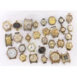 Quantity of gold plated ladies wristwatches for repair to include Ingersoll, Timex, Services,