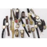 Selection of gold plated gentlemen's wristwatches for repair to include Ingersoll, Rytima,