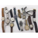 Selection of wristwatches for repair to include Victor, Expert, Globa, Ingersoll, Services, Timex,