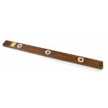 John Rabone & Sons vintage spirit level with a canvas cover, 42" long