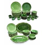 French Le Poet - Laval green glazed dinner service; together with other similar French green