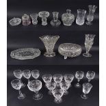 Selection of glassware to include drinking glasses