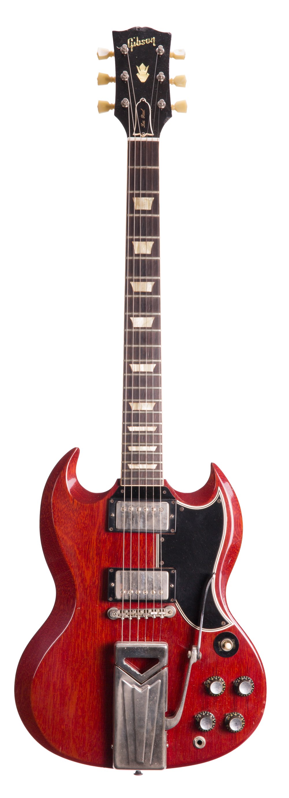 1961 Gibson Les Paul Standard electric guitar, made in USA, ser. no. 6xx1; Finish: cherry, some