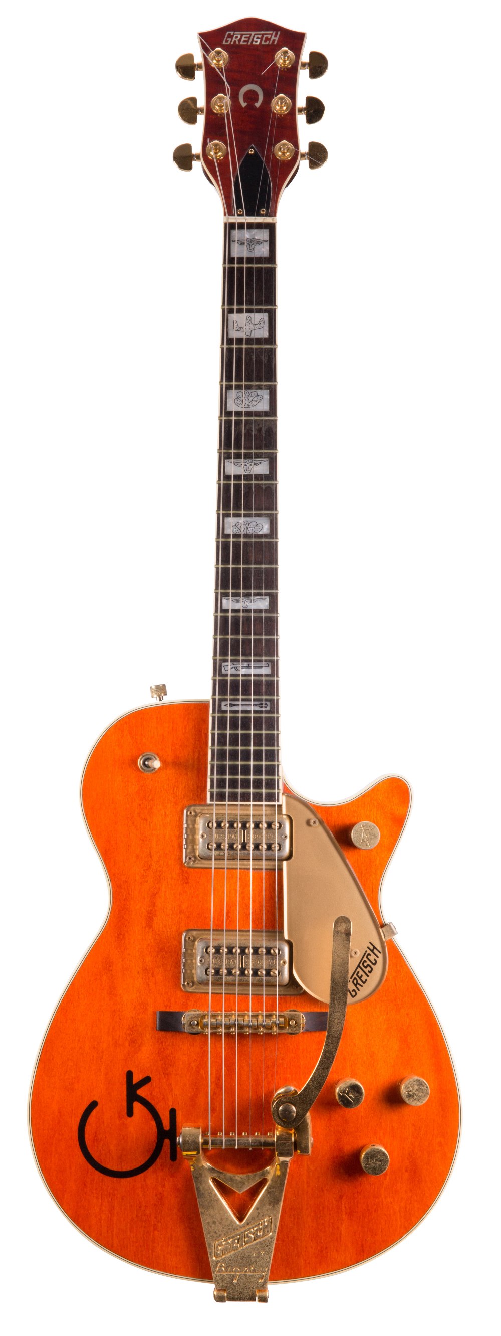 1990 Gretsch Roundup electric guitar, made in Japan, ser. no. 90xxxx-xx5; Finish: mahogany back
