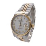Rolex Oyster Perpetual Datejust gold and stainless steel gentleman's bracelet watch, ref. 16013,