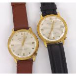 Matthey-Doret Electronic Transistorized gold plated and stainless steel gentleman's wristwatch,