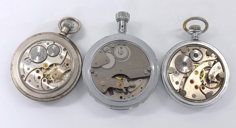 Cyma WWII British Military Army issue nickel cased lever pocket watch, signed 15 jewel patented - Image 3 of 3