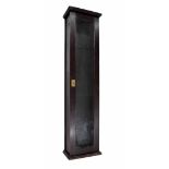 Gents & Co Ltd stained mahogany master clock glazed case, 52.75" high, bearing a brass lock plate