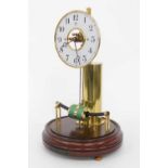 Electric mantel clock, the 5.25" white chapter ring bearing the maker's logo MFB and inscribed