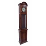 Good Magneta electric master longcase clock, the 8" cream dial signed Magneta, London with centre