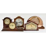 'The Bulle Clockette' electric mantel clock, 8" high; also four other various electric mantel clocks