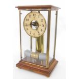 Electric mantel clock, the 8.25" cream dial bearing the maker's logo MFB Patent, Bte S.G.D.G.,