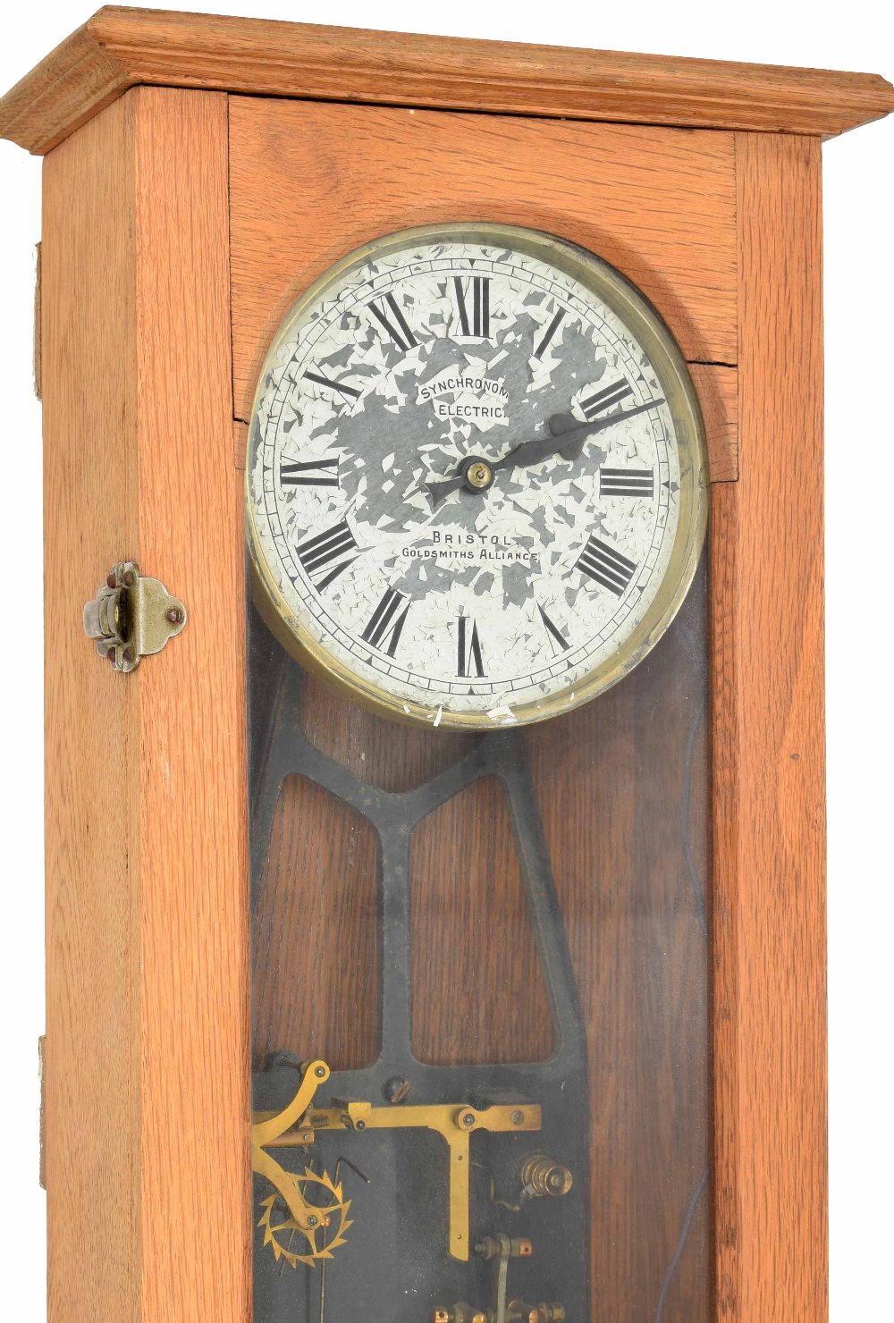 Synchronome Electric master clock, the 6.25" white painted dial signed Synchronome Electric, - Image 2 of 4