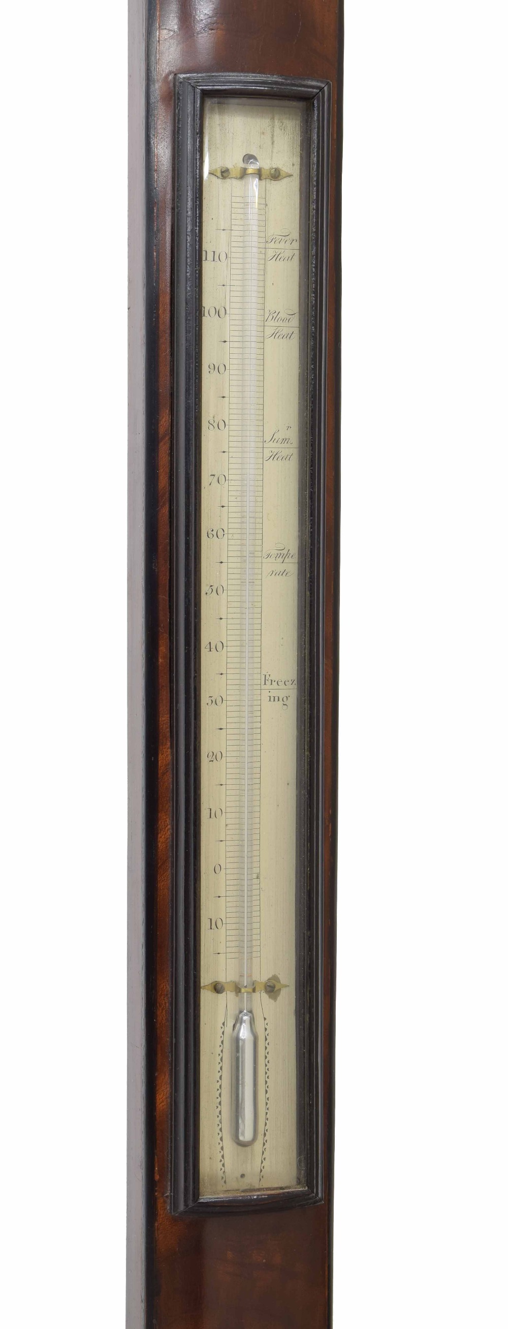 Good flame mahogany bowfront stick barometer, the silvered ivory scale signed Hy. Austin, London - Image 3 of 3