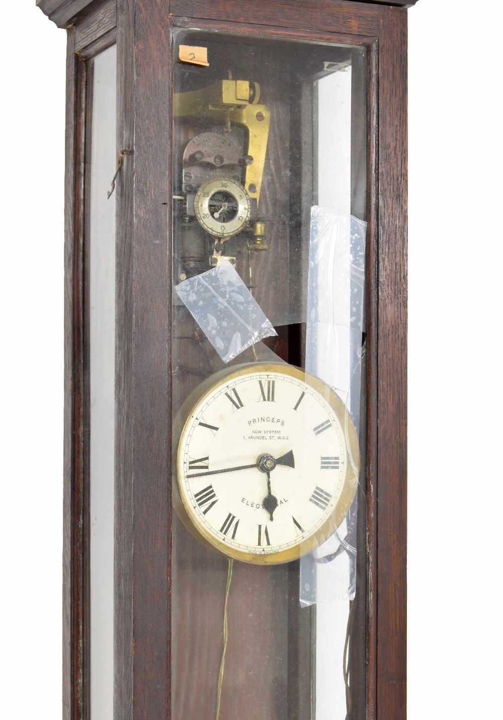 Rare Princeps electric master clock, the 5.25" cream dial signed Princeps, New System, 1, Arundel - Image 2 of 4