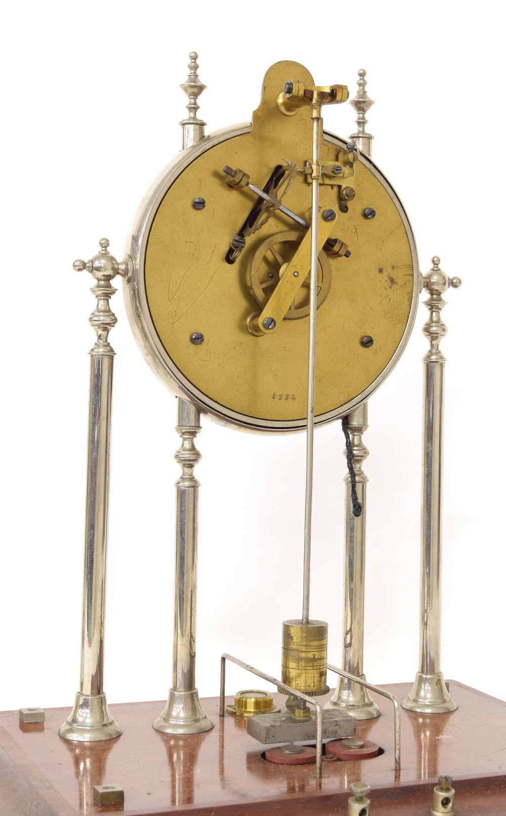 London Stereoscopic Co electric mantel clock, the 4.75" white dial signed London Stereoscopic Co, - Image 2 of 2