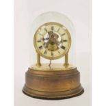 Good Eureka electric mantel clock, the 4.25" cream chapter ring enclosing a skeletonised centre