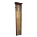 Admiral Fitzroy barometer (lacking thermometer), within a mahogany case