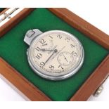 Hamilton U.S. Navy Model 22 forty-eight hour metal cased chronometer deck watch, circa 1943, the